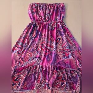 Paisley High Low Strapless Dress GORGEOUS